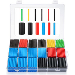 Heat Shrink Tubing, Shrink Ratio 2:1 Tube Kit with Box 6 Colours 12 Sizes (1120pcs)