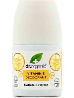 Dr. Organic Vitamin E Φυσικό Γυναικείο Αποσμητικό Roll On Χωρίς Αλουμίνιο 50ml