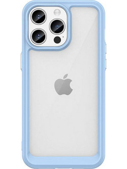 Θήκη Σιλικόνης για iPhone 15 Pro Διάφανο Γαλάζιο