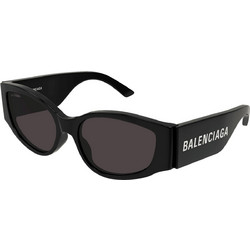 Balenciaga BB0258S 001 Γυναικεία Γυαλιά Ηλίου Πολυγωνικά Κοκάλινα Μαύρα με Μαύρο Polarized Φακό