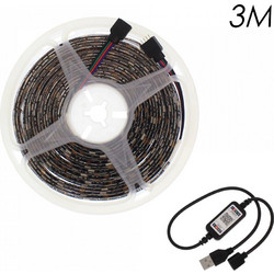 Αδιάβροχη Led Ταινία USB 5V 3m με Bluetooth RGB IP65 RZ-0004