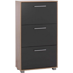 HomeMarkt Davina Παπουτσοθήκη Ξύλινη Γκρι Μ62xΠ24xΥ110cm HM2221.04