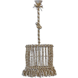 Heronia Lighting Κρεμαστό Φωτιστικό Οροφής με Σχοινί Μονόφωτο E27 Λευκό Φ30cm Μix-30 1/L Rope