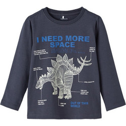 Name It Παιδικό T-Shirt Μακρυμάνικο Ανθρακί 13221594