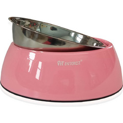 Mπολ τροφοδοσίας Pet Interest Deluxe Bowl Ροζ S 200ml