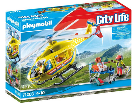 Playmobil City Life Ελικόπτερο Πρώτων Βοηθειών για 4-10 Ετών 71203