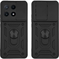 Sonique Ring Armor CamPro Back Cover Black (Xiaomi Poco X6 Pro 5G)