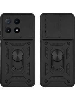 Sonique Ring Armor CamPro Back Cover Black (Xiaomi Poco X6 Pro 5G)