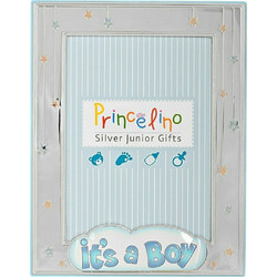 Ασημένια παιδική κορνίζα it's a boy 13 cm x 18 cm, Prince Silvero, MA/148B-C