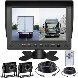 Έγχρωμο TFT LED Διπλής οθόνης Μόνιτορ 7" φορτηγού 2 κάμερες CAR7006STM