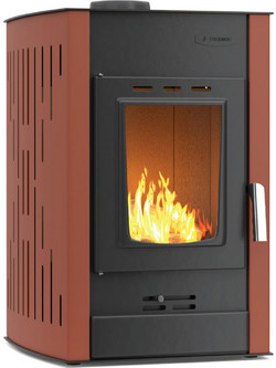 Thermiki ATS 25 Hydro Red Ατσάλινη Ξυλόσομπα Καλοριφέρ 25kW