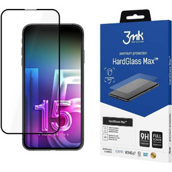 3mk HardGlass Max Tempered Glass Μαύρο (iPhone 15 Plus)