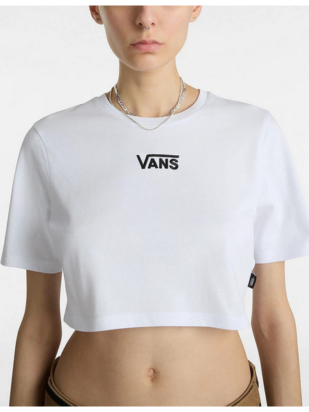 VANS Flying V Crew Crop T-Shirt - White