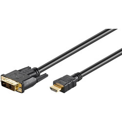 Goobay Καλώδιο DVI-D σε HDMI (51579) 1m, μαύρο