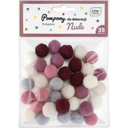 Interdruk Pompoms Χρωματιστά Nude 20mm 35 τεμ