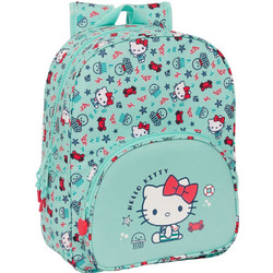 Safta Hello Kitty Sea Lovers Σχολική Τσάντα Πλάτης Δημοτικού Κόκκινη Πράσινη Mint 612416185