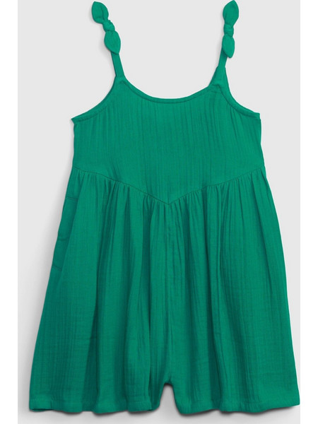 Πράσινο Νηπιακό Crinkle Gauze Romper DELUXE GREEN