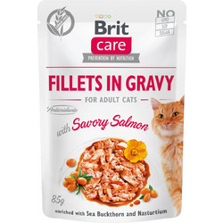Brit Care Adult Fillets with Savory Salmon in Gravy 85gr