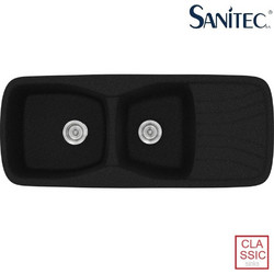 Sanitec Classic 311 Επικαθήμενος Νεροχύτης Γρανίτη Αντιστρεφόμενος Ματ Metallic Space 120x51cm