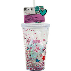 Σετ Ποτήρι με Καλαμάκι, Σαπούνι και Bath Bombs Blueberry (Light Blue) Create It