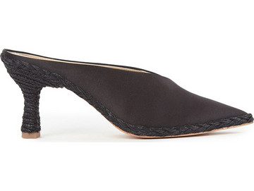 Paloma Barcelo penny satin black heel sandal