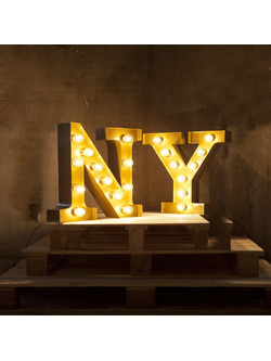 Light up Letters μεταλλικό διακοσμητικό φωτιστικό τύπου neon με custom διαμόρφωση ανά γράμμα 46x10x50 εκ