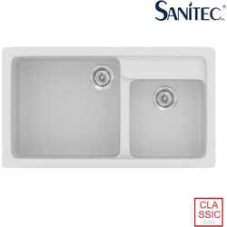 Sanitec Classic 317 Επικαθήμενος Νεροχύτης Γρανίτη Ματ White 90x51cm