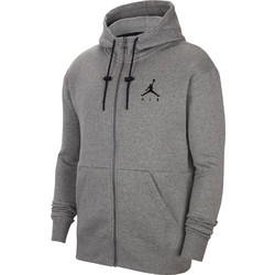 Jordan Jumpman Air Ανδρική Ζακέτα Φούτερ με Κουκούλα και Φερμουάρ Γκρι CK6679-091