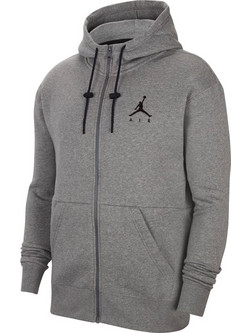 Jordan Jumpman Air Ανδρική Ζακέτα Φούτερ με Κουκούλα και Φερμουάρ Γκρι CK6679-091