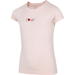 4F Παιδικό T-Shirt Κοντομάνικο Ροζ HJZ22-JTSD005-56S