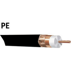 Καλώδιο TV δορυφορικού 96x0.12mm με πλέγμα & φύλλα χαλκού CU 75Ω PE μαύρο χρώμα - 9-02186