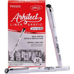 Μαρκαδοράκι DACO ARHITECT GRAPHIC 0.7 mm Μαύρο