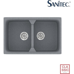 Sanitec Classic 318 Επικαθήμενος Νεροχύτης Γρανίτη Ματ Metallic Silver 78x51cm