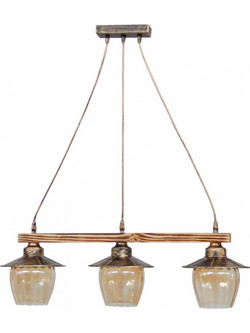 Heronia Lighting Κρεμαστό Φωτιστικό Οροφής Ράγα Τρίφωτο E27 Χρυσό R-98Cable 30-0069