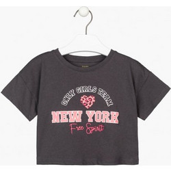 Losan Παιδικό Crop Top Κοντομάνικο Ανθρακί 316-1004AL