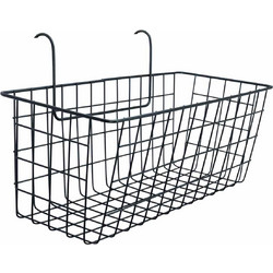 Μεταλλικό Κρεμαστο Καλάθι 38x15x20cm Άσπρο ή Μαύρο