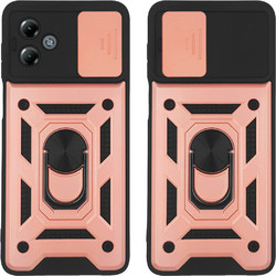 Sonique Ring Armor CamPro Θήκη Ροζ Χρυσό (Motorola Moto G14 4G)