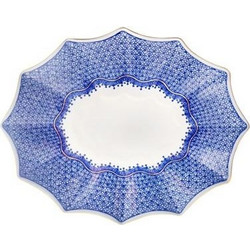Mottahedeh Πιατέλα Mικρή Μπλε Σκούρο Blue Lace (21 cm)