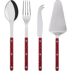 Σετ Σερβιρίσματος Bistrot Tartan Red Sabre Paris (Σετ 4 Tεμαχίων)