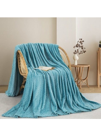 Κουβέρτα Fleece Υπέρδιπλη 550 Aqua Adam Home Τιρκουάζ 220x240