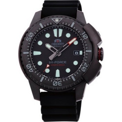Orient M-Force Diver Ανδρικό Ρολόι Αυτόματο με Μαύρο Καουτσούκ Λουράκι RA-AC0L03B00B