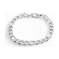 Kostibas Βραχιόλι Αλυσίδα από Ατσάλι Ασημί 1513-930A6