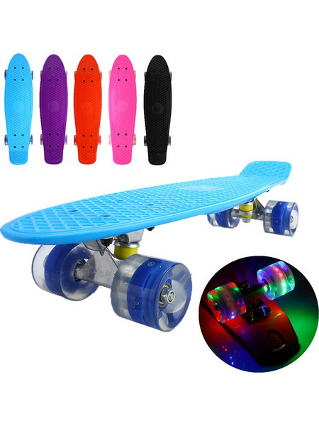 Skate Penny Board Professional Με Flash Στους 4 Τροχους Διαφορα Σχεδια