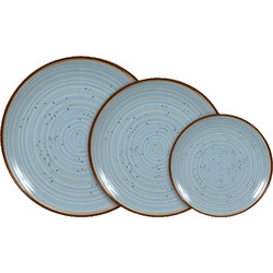 Πιάτο flat πορσελάνης της σειράς Spira Blue διαμέτρου 20cm