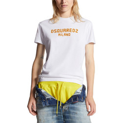 MILANO LOGO REGULAR FIT T-SHIRT WOMEN DSQUARED2