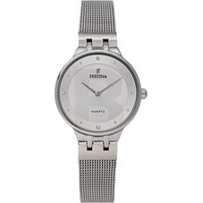 Festina Γυναικείο Ρολόι με Ασημί Μεταλλικό Μπρασελέ F20597/1