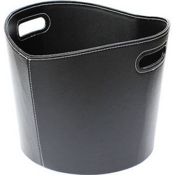 HOME AND CAMP HC 20866 Μεταλλικό Καλάθι Αποθήκευσης Ξύλων 39x32x33cm Μαύρο