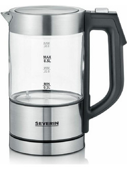 Severin WK 3458 Γυάλινος Βραστήρας 0.5lt 1100W