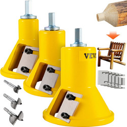 VEVOR Tenon Cutter, 1"/25,4mm & 1,5"/38mm & 2"/50,8mm, Premium κόφτης επίπλων από αλουμίνιο & ατσάλι, με διπλές ίσιες λεπίδες & βίδες με κουμπιά Home Master Kit, Εμπορικό εργαλείο εκκίνησης για το σπί