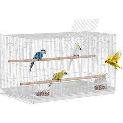 VEVOR Bird Flight Cage 18 σε Small Metal Parakeet Cage for Cockatiels White